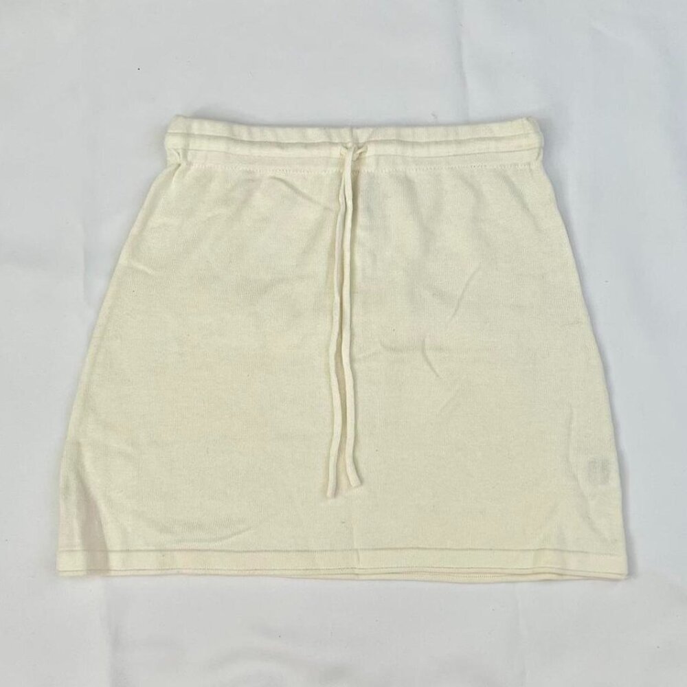 Princess Polly Cream Knit Mini Skirt - Size S/M
